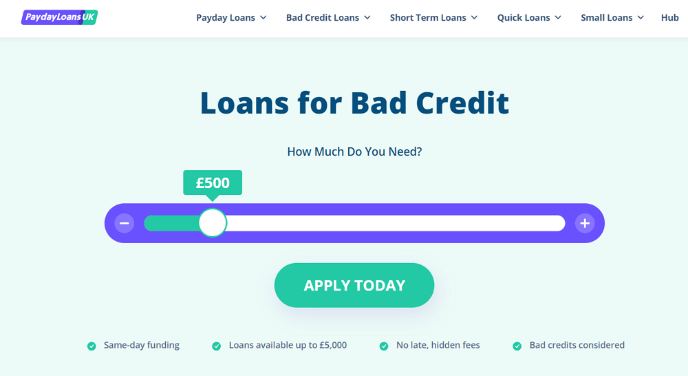 Bad Credit Loans Payday Loans UK