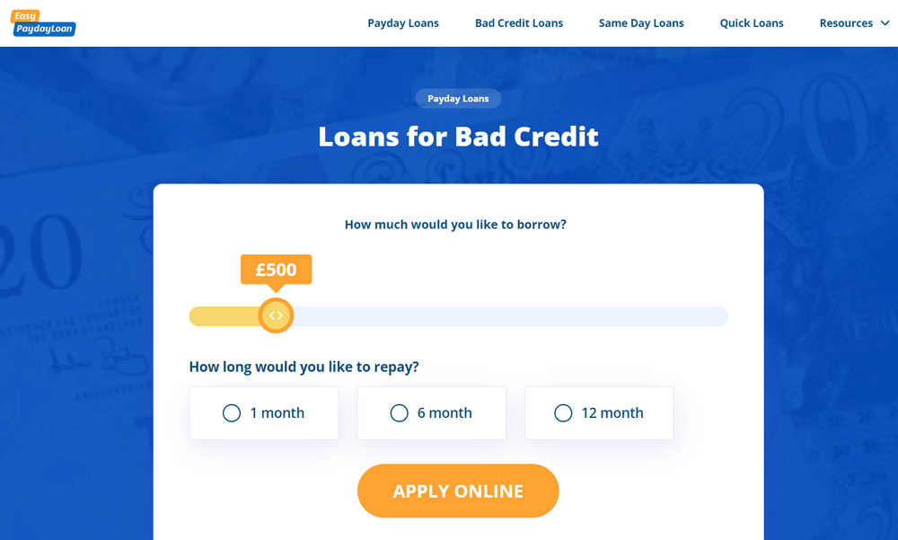 Bad Credit Loans Easy Payday Loan